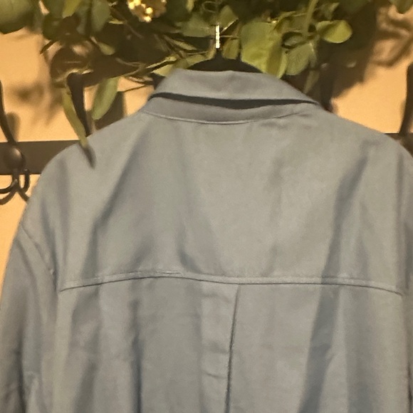 LuLaRoe Casual Blue Button Down Abigail Shirt - Picture 7 of 7